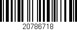 Código de barras (EAN, GTIN, SKU, ISBN): '20786718'