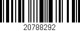 Código de barras (EAN, GTIN, SKU, ISBN): '20788292'