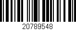 Código de barras (EAN, GTIN, SKU, ISBN): '20789548'