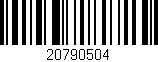 Código de barras (EAN, GTIN, SKU, ISBN): '20790504'