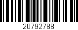 Código de barras (EAN, GTIN, SKU, ISBN): '20792788'
