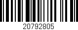 Código de barras (EAN, GTIN, SKU, ISBN): '20792805'