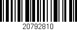 Código de barras (EAN, GTIN, SKU, ISBN): '20792810'