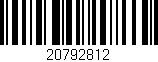 Código de barras (EAN, GTIN, SKU, ISBN): '20792812'