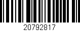 Código de barras (EAN, GTIN, SKU, ISBN): '20792817'