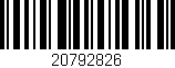 Código de barras (EAN, GTIN, SKU, ISBN): '20792826'