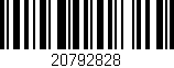 Código de barras (EAN, GTIN, SKU, ISBN): '20792828'