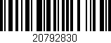 Código de barras (EAN, GTIN, SKU, ISBN): '20792830'