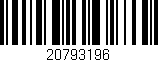 Código de barras (EAN, GTIN, SKU, ISBN): '20793196'