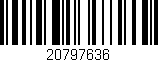 Código de barras (EAN, GTIN, SKU, ISBN): '20797636'