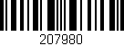 Código de barras (EAN, GTIN, SKU, ISBN): '207980'