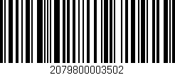 Código de barras (EAN, GTIN, SKU, ISBN): '2079800003502'