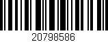 Código de barras (EAN, GTIN, SKU, ISBN): '20798586'
