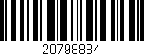Código de barras (EAN, GTIN, SKU, ISBN): '20798884'