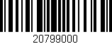 Código de barras (EAN, GTIN, SKU, ISBN): '20799000'