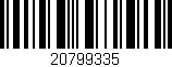Código de barras (EAN, GTIN, SKU, ISBN): '20799335'