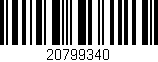 Código de barras (EAN, GTIN, SKU, ISBN): '20799340'