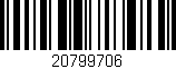 Código de barras (EAN, GTIN, SKU, ISBN): '20799706'