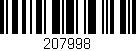 Código de barras (EAN, GTIN, SKU, ISBN): '207998'