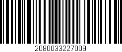 Código de barras (EAN, GTIN, SKU, ISBN): '2080033227009'