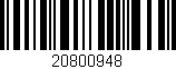 Código de barras (EAN, GTIN, SKU, ISBN): '20800948'