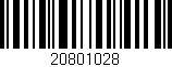 Código de barras (EAN, GTIN, SKU, ISBN): '20801028'