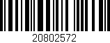 Código de barras (EAN, GTIN, SKU, ISBN): '20802572'