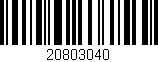 Código de barras (EAN, GTIN, SKU, ISBN): '20803040'