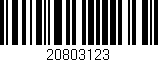 Código de barras (EAN, GTIN, SKU, ISBN): '20803123'