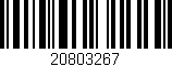 Código de barras (EAN, GTIN, SKU, ISBN): '20803267'