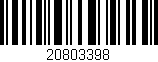 Código de barras (EAN, GTIN, SKU, ISBN): '20803398'
