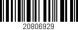 Código de barras (EAN, GTIN, SKU, ISBN): '20806929'