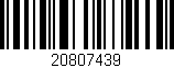 Código de barras (EAN, GTIN, SKU, ISBN): '20807439'