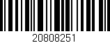 Código de barras (EAN, GTIN, SKU, ISBN): '20808251'