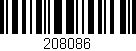Código de barras (EAN, GTIN, SKU, ISBN): '208086'