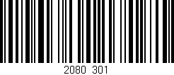 Código de barras (EAN, GTIN, SKU, ISBN): '2080/301'