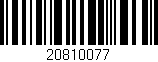 Código de barras (EAN, GTIN, SKU, ISBN): '20810077'