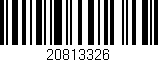 Código de barras (EAN, GTIN, SKU, ISBN): '20813326'