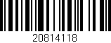 Código de barras (EAN, GTIN, SKU, ISBN): '20814118'