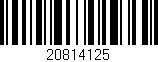 Código de barras (EAN, GTIN, SKU, ISBN): '20814125'