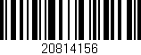 Código de barras (EAN, GTIN, SKU, ISBN): '20814156'