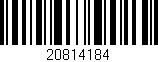 Código de barras (EAN, GTIN, SKU, ISBN): '20814184'