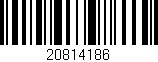 Código de barras (EAN, GTIN, SKU, ISBN): '20814186'