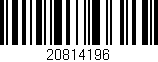 Código de barras (EAN, GTIN, SKU, ISBN): '20814196'