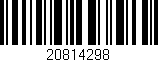 Código de barras (EAN, GTIN, SKU, ISBN): '20814298'