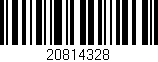 Código de barras (EAN, GTIN, SKU, ISBN): '20814328'
