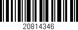Código de barras (EAN, GTIN, SKU, ISBN): '20814346'