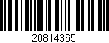 Código de barras (EAN, GTIN, SKU, ISBN): '20814365'