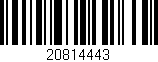 Código de barras (EAN, GTIN, SKU, ISBN): '20814443'