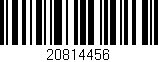 Código de barras (EAN, GTIN, SKU, ISBN): '20814456'